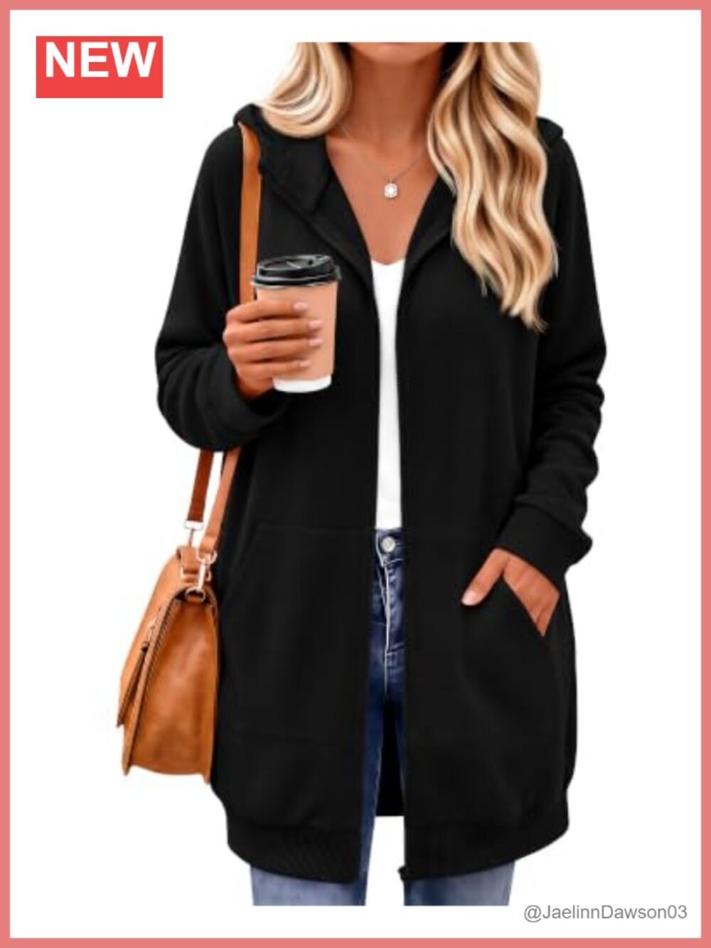 Women's Fleece Zip Up Hoodie Long Sleeve Oversized Casual Jacket